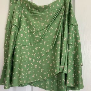 Marc Jacobs Silk /Cotton Mini Skirt. Layered body, asymmetrical ham.